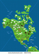 Географическая карта-Северная Америка-stock-vector-cartoon-map-of-north-america-99473750.jpg