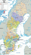 Карта-Швеция-Swedish-political-map.gif