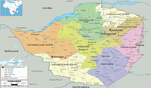 Ģeogrāfiskā karte-Zimbabve-political-map-of-Zimbabwe.gif