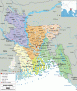 Kaart (cartografie)-Bangladesh-political-map-of-Bangladesh.gif