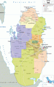 Kaart (cartografie)-Qatar-political-map-of-Qatar.gif