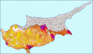 Carte géographique-Chypre (pays)-Population_map_of_Cyprus.jpg