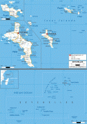 Kaart (cartografie)-Seychellen-Seychelles-road-map.gif