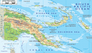 Kaart (cartografie)-Papoea-Nieuw-Guinea-PapGuinea-physical-map.gif