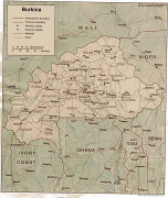 Kaart (cartografie)-Burkina Faso-Burkina-Faso-Map.gif