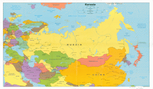 Kaart (cartografie)-Azië-eurasia-pol-2006.jpg