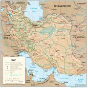 Kaart (cartografie)-Iran-iran_physiography_2001.jpg