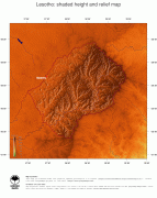 Kaart (cartografie)-Lesotho-rl3c_ls_lesotho_map_illdtmcolgw30s_ja_mres.jpg