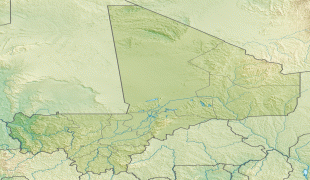 Kaart (cartografie)-Mali-Mali_relief_location_map.jpg