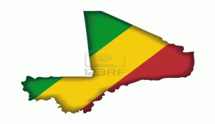 Karte (Kartografie)-Mali-10638081-map-flag-mali.jpg