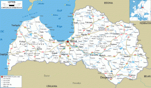 地图-拉脫維亞-road-map-of-Latvia.gif