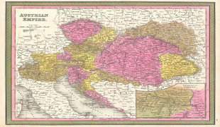 Karte (Kartografie)-Österreich-1850_Mitchell_Map_of_Austria,_Hungary_and_Transylvania_-_Geographicus_-_Austria-mitchell-1850.jpg
