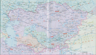 Kaart (cartografie)-Kazachstan-Kazakhstan_map.jpg