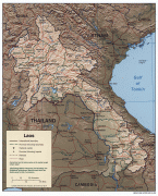 Kaart (cartografie)-Laos-Laos_2003_CIA_map.jpg