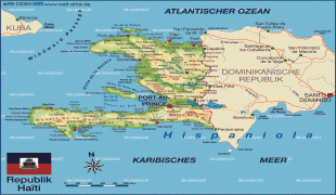 Географическая карта-Республика Гаити-detailed_political_and_physical_map_of_haiti.jpg