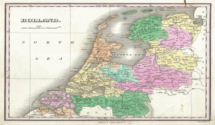 Географическая карта-Нидерланды-1827_Finley_Map_of_Holland_or_the_Netherlands_-_Geographicus_-_Holland-finley-1827.jpg