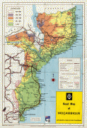 Kaart (cartografie)-Mozambique-Mozambique-Road-Map.jpg