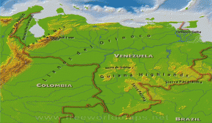 Географическая карта-Венесуэла-venezuela-map-physical.jpg