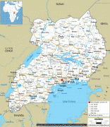 Kaart (cartografie)-Oeganda-Uganda-road-map.gif