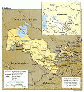 Kaart (cartografie)-Oezbekistan-large_detailed_relief_and_political_map_of_uzbekistan.jpg
