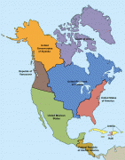 Karte (Kartografie)-Nordamerika-Map_of_North_America_(Montcalm_Survives).png