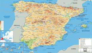 Географическая карта-Испания-Spain-physical-map.gif