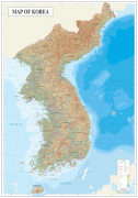 Карта-Южна Корея-large_detailed_physical_map_of_north_and_south_korea.jpg