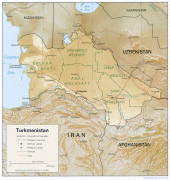 Kaart (cartografie)-Turkmenistan-Turkmenistan_1994_CIA_map.jpg