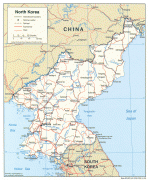 Kaart (cartografie)-Noord-Korea-North-Korea-Tourist-Map.jpg