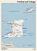 Географическая карта-Тринидад и Тобаго-trinidad_and_tobago_detailed_political_map_with_cities_and_roads.jpg