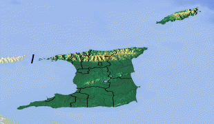 Географическая карта-Тринидад и Тобаго-Trinidad_and_Tobago_location_map_Topographic.png