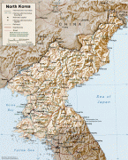 Kaart (cartografie)-Noord-Korea-North_Korea_1996_CIA_map.jpg