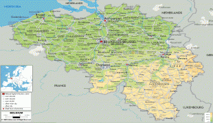 Žemėlapis-Belgija-Belgium-physical-map.gif