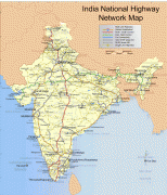 Kaart (cartografie)-India-india-roadway-map.jpg