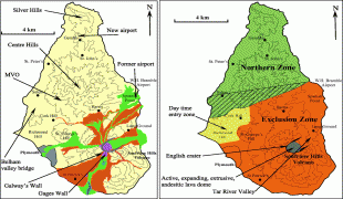 Географічна карта-Монтсеррат-Montserrat-lava-flows-Map.jpg