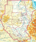 Kaart (cartografie)-Soedan-sudan-map.JPG