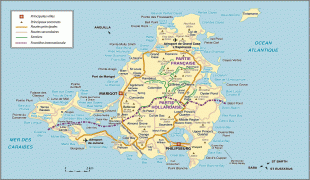 Географическая карта-Сен-Мартен (владение Франции)-road_map_of_saint_martin_island_netherlands_antilles.jpg