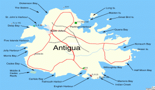 Карта (мапа)-Антигва и Барбуда-Antigua.jpg